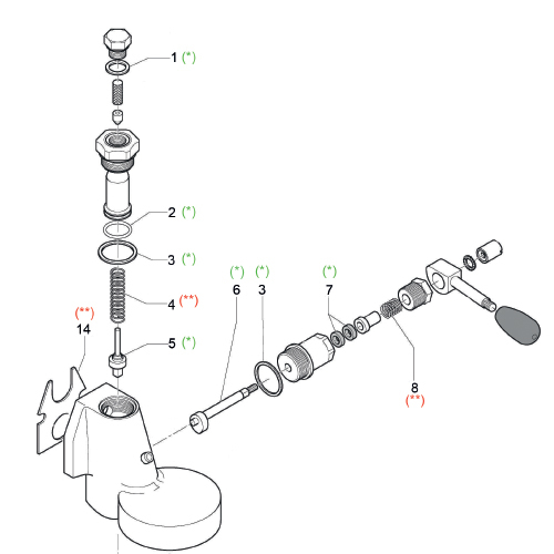 Faema E61 Revisionsset E61 Brüheinheit Haushalt