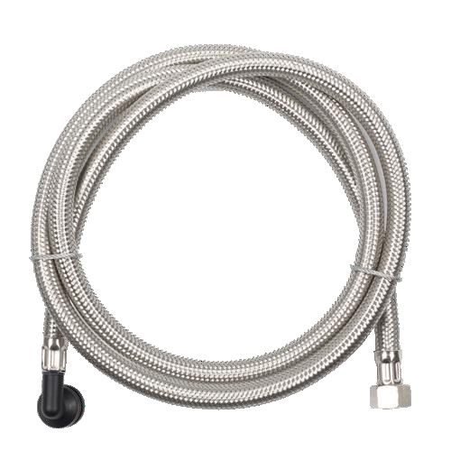 BWT Anschlussschlauch DN 8, 1,5 m, FLEX Insert 90›-Bogen aus GFK, Überwurfmutter IG 3/8 Zoll