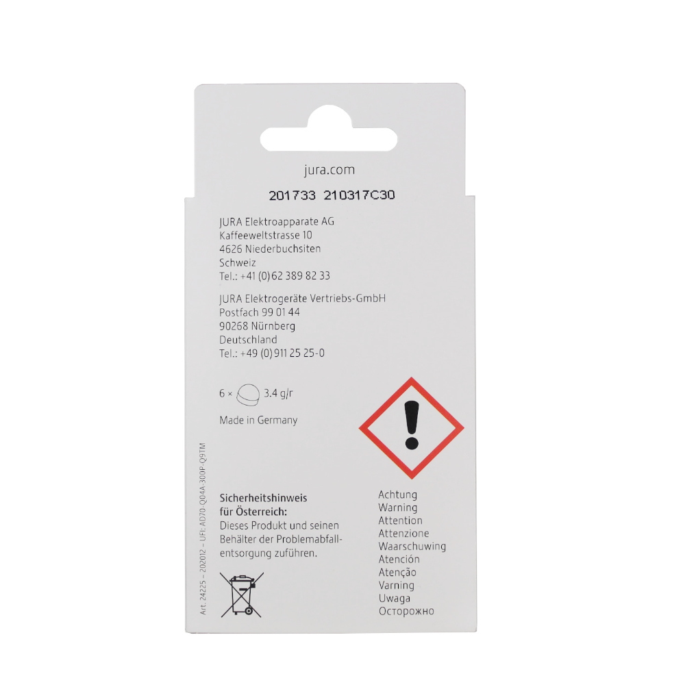 JURA 3-Phasen-Reinigungstabletten (6 Tabletten)